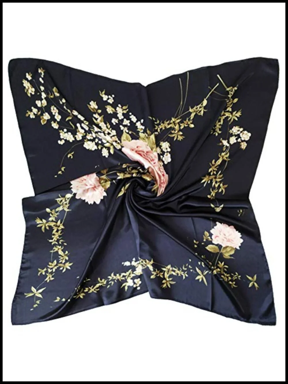 Silk Like Satin Head Scarf 35x35 Square Fashion Hair Protection Versatile